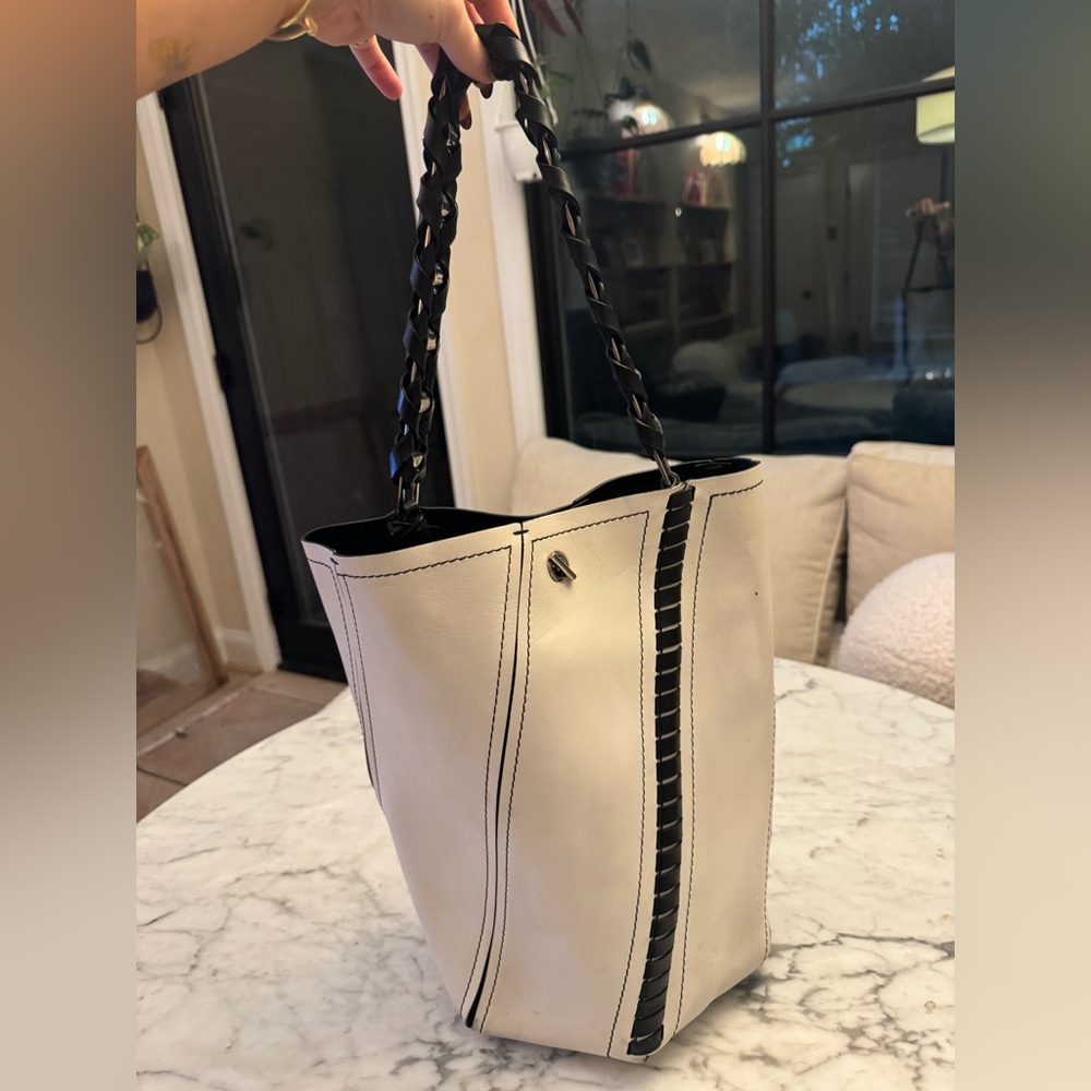 Vintage Proenza Schouler Hex Cream Leather Hobo Bag